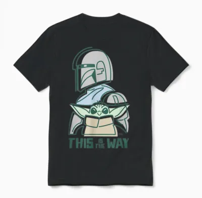 Star Wars the Mandalorian and Grogu This Is the Way Cute Unisex T-Shirt - Black
