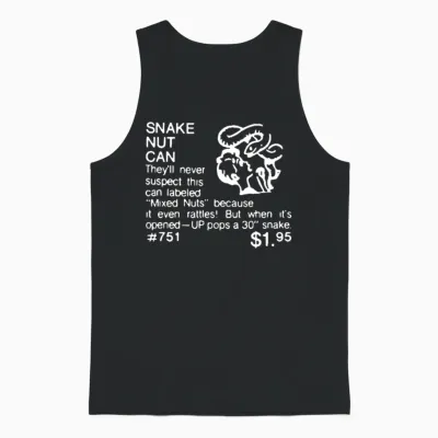 Snake Nut Can - W Unisex Tank Top - Black