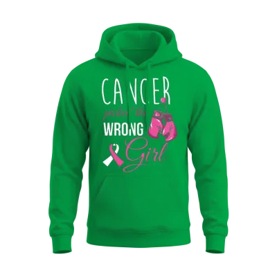 Breast Cancer Fighter Cancer Picked the Wrong Girl Unisex Hoodie - Irish Green