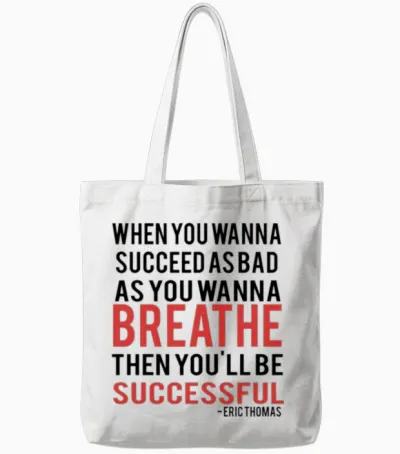 Eric Thomas - Quote 1 Tote Bags - White