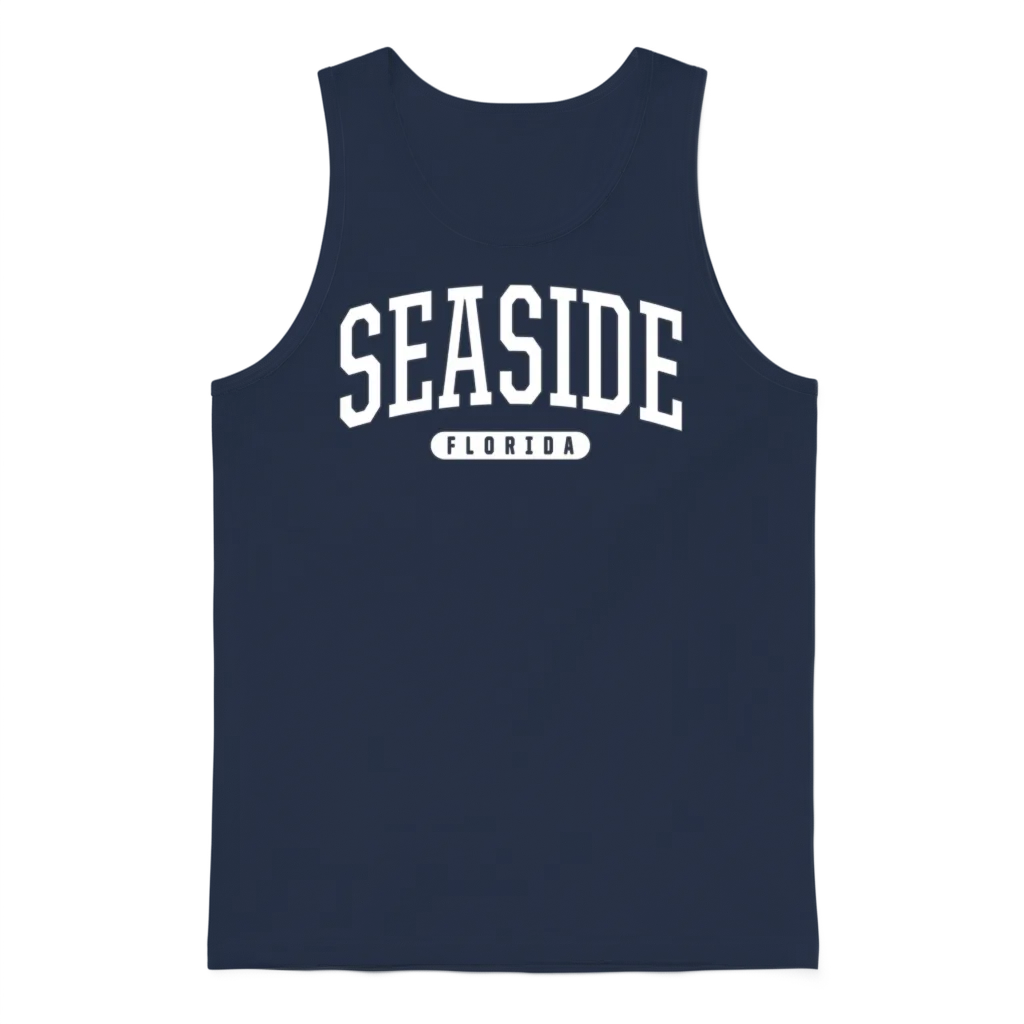 College Style Seaside Florida Unisex Tank Top - Navy