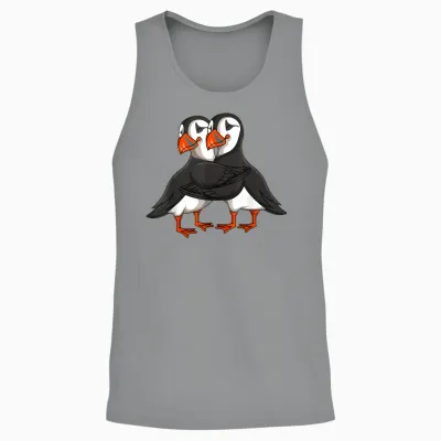 Puffin Papageitaucher Mädchen Kinder Unisex Tank Top - Sport Grey