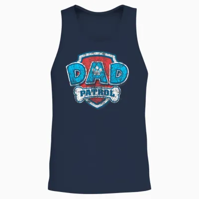 Paw Patrol Father's Day Dad Patrol Unisex Tank Top - Navy