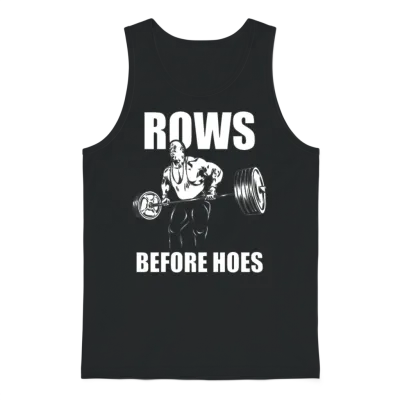 Rows Before Hoes Ronnie Coleman Unisex Tank Top - Black