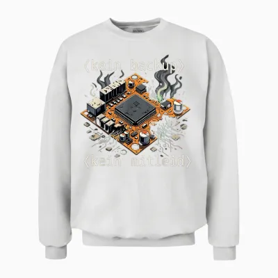 T-Shirt with German Text "kein Backup Kein Mitleid Code Admin It [german Unisex Sweatshirt - White