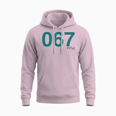 Squid Game Player 067 Costume Unisex Hoodie - Light Pink
