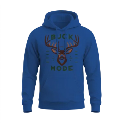 Buck Mode Woodland Deer Emblem Unisex Hoodie - Royal