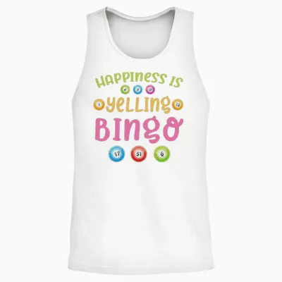 Funny Quote of Bingo Unisex Tank Top - White