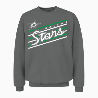 Dallas Stars Retro Performer Black Officially Licensed Unisex Sweatshirt - Graphite Heather