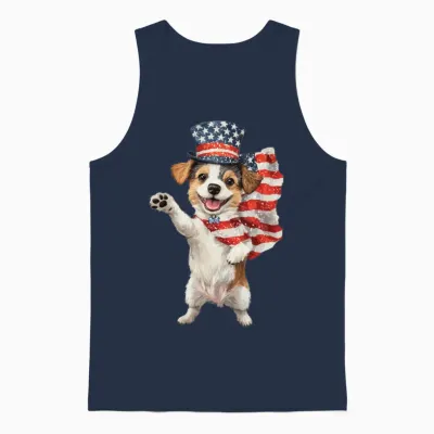 Dog Unisex Tank Top - Navy