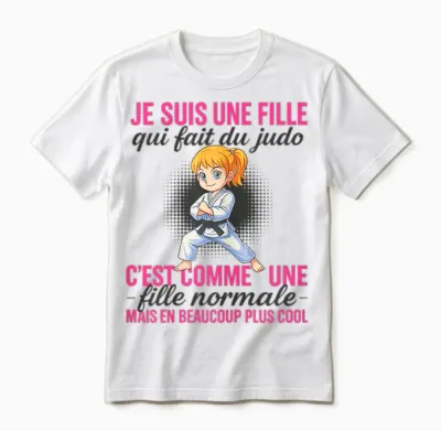 I'm a Girl Who Makes Normal Judo but Coolest Unisex T-Shirt - White