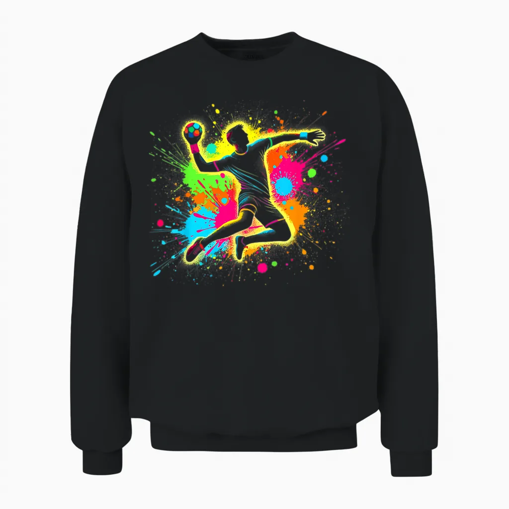 Handball & Handball Graphic | for Men, Boys & Teens Unisex Sweatshirt in Black
