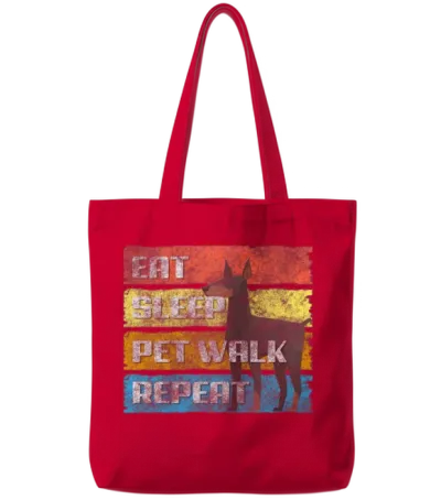 Doberman Pinscher Dogs Dog Love Pedigree Dog Tote Bags - Red