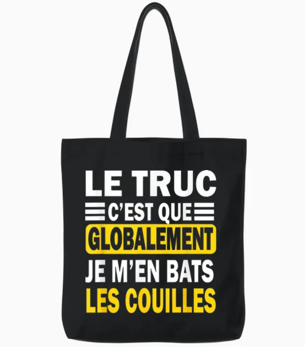The Trick Is That Globally Gift Man Humor Original Tote Bags in Black