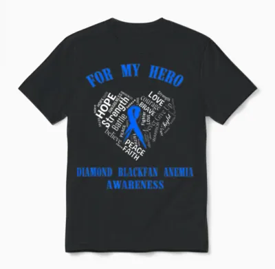 For My Hero Diamond Blackfan Anemia Awareness Unisex T-Shirt - Black