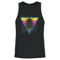 Isopods Retro Vaporwave Unisex Tank Top - Black – 2