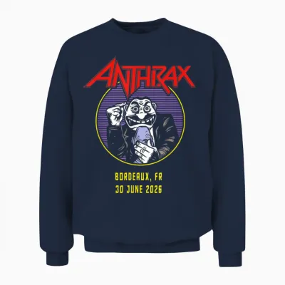 Anthrax World Tour 2026 Bordeaux Unisex Sweatshirt - Navy