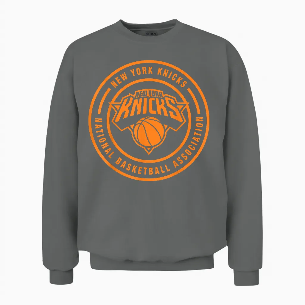 Nba - Kreislogo Der New York Knicks Unisex Sweatshirt in Graphite Heather