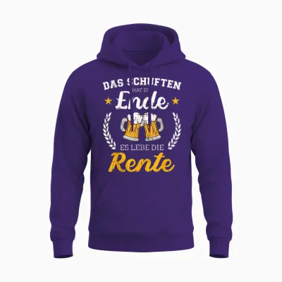 Schuften Hat Eine Ende Es Lebe Rente Für Rentner Ruhestand Unisex Hoodie - Purple