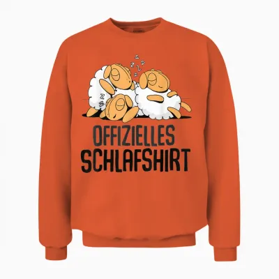 Schaf Offizielles Schlafshirt Schlafanzug & Nachthemd Schaf Unisex Sweatshirt - Orange