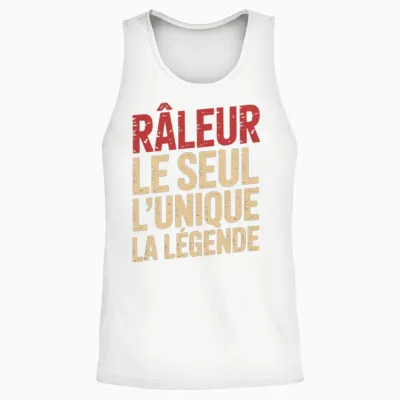 Raleur Men's Funny Long Sleeve Funny Gift Idea Unisex Tank Top - White