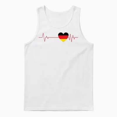 Herz Deutschland Unisex Tank Top - White