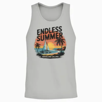 Waves Are Calling 4 Unisex Tank Top - Ash