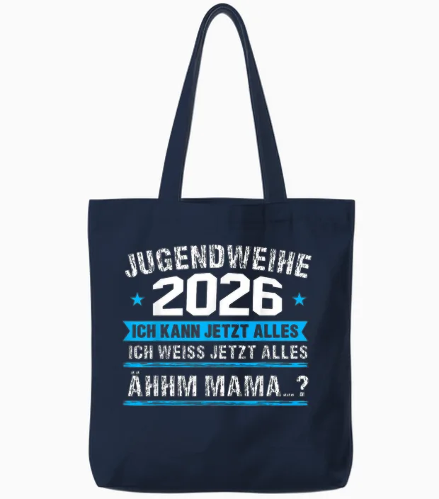 Jugendweihe 2026 Mädchen Junge Tote Bags in Navy