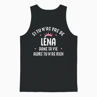 Wife Girlfriend Humour Personalized Gift Name Léna T-Shirt, Black Unisex Tank Top - Black