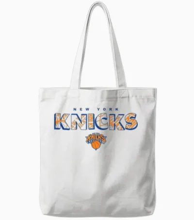 Nba - New York Knicks Logo Knockout Weiß Tote Bags - White