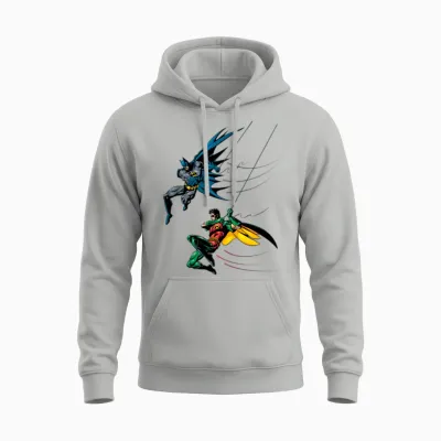 Batman and Robin Unisex Hoodie - Ash