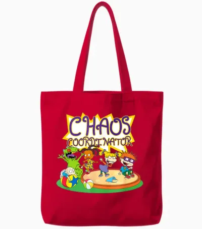 Mademark X Rugrats - Chaos Coordinator Tote Bags - Red