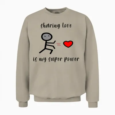 Super Hero Funny Unisex Sweatshirt - Sand