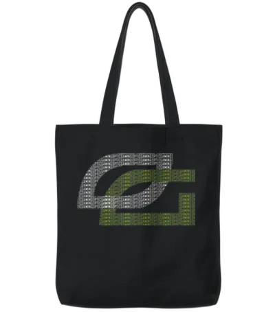 Optic Gaming Logo White Spell Out Mp Tote Bags - Black