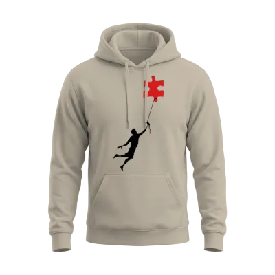 Floating Puzzle Unisex Hoodie - Sand