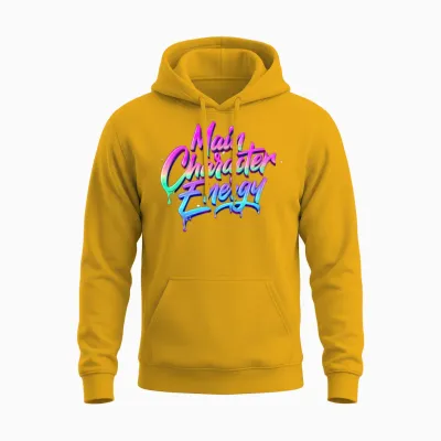 Main Character Energy - Bold & Vibrant Statement Unisex Hoodie - Gold