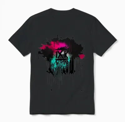 Street Culture Grunge Style Unisex T-Shirt - Black