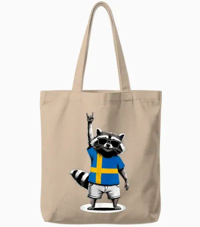 Schwedische Flagge Herren Damen Kinder Schweden Tote Bags - Natural
