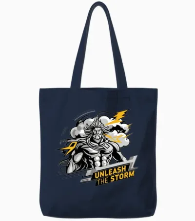 Thunder God Tote Bags - Navy
