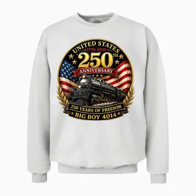 Big Boy 4014 Vintage 250 Steam Locomotive Railroad Train Unisex Sweatshirt - White