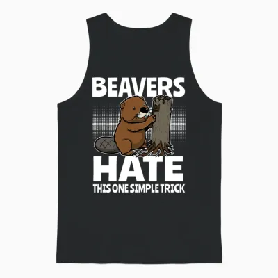 Funny Beaver Arborist Unisex Tank Top - Black