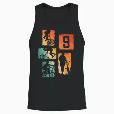 9th Birthday Boy Cool Bmx Bike Boys Bmx Fans Unisex Tank Top - Black