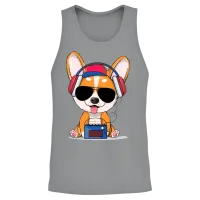 Corgi Dog — Lovers Unisex Tank Top - Sport Grey – 2