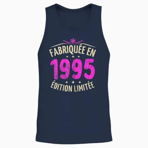 Woman 30 Years Birthday 30 Years Woman 1995 Gift Woman 30 T-Shirt, Black, Female X-Small Unisex Tank Top - Navy