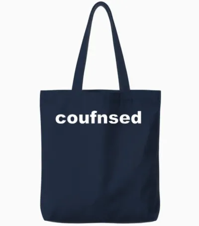 Confused Tote Bags - Navy