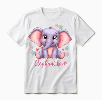 Majestic Elephant Unisex T-Shirt - White