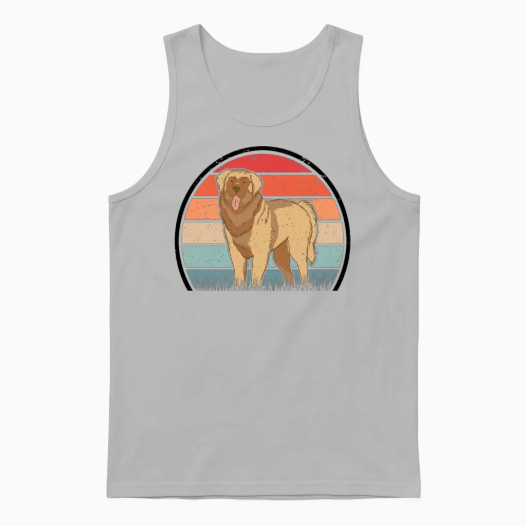Leonberger Retro Unisex Tank Top in Ash