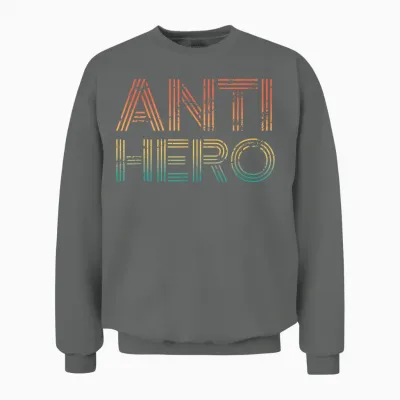 Retro Anti Hero - Vintage Tv Movie Lover Unisex Sweatshirt - Graphite Heather