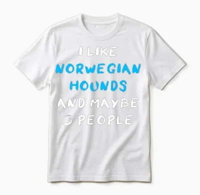 Norwegian Hound Funny Unisex T-Shirt - White