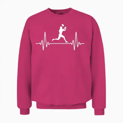 Football Heartbeat | Football Lovers Unisex Sweatshirt - Heliconia